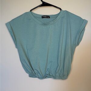 SHEIN Teal Crop Top for Women